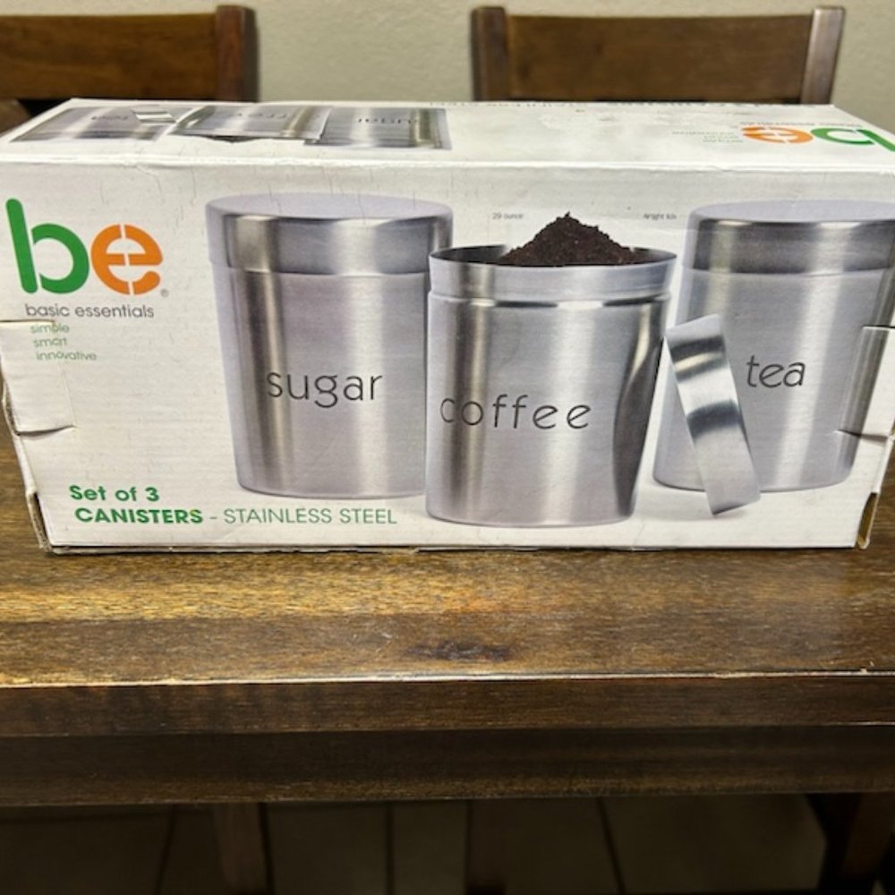 Basic Essentials Canister Set Stylish & Functional Kitchen Storage Solu
